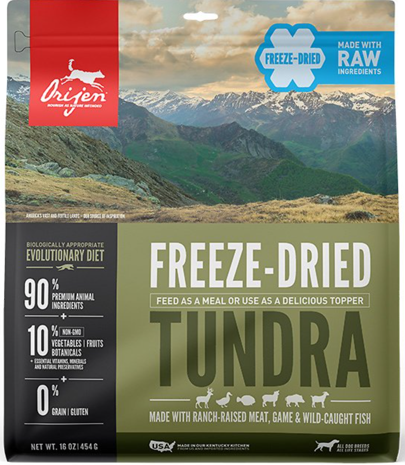 Orijen tundra freeze dried food best sale