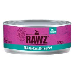 RAWZ 96% Chicken & Herring Pate Canned Food for Cats