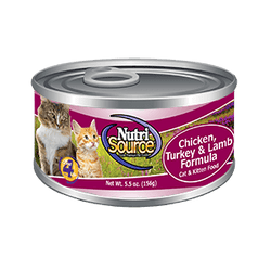 Nutrisource Chicken, Turkey and Lamb Canned Cat and Kitten Formula