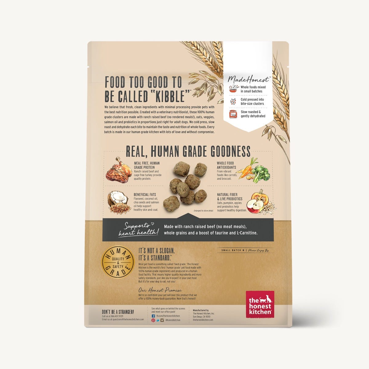The Honest Kitchen Whole Grain Whole Food Beef and Turkey Clusters for