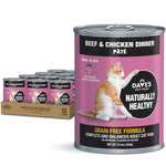 Dave's Pet Food Naturally Healthy Grain Free Beef and Chicken Canned Cat Food