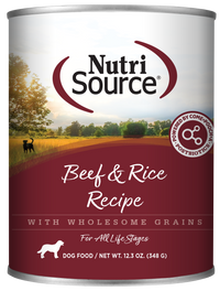 Nutrisource Adult Beef and Rice Canned Dog Food