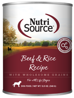 Nutrisource Adult Beef and Rice Canned Dog Food