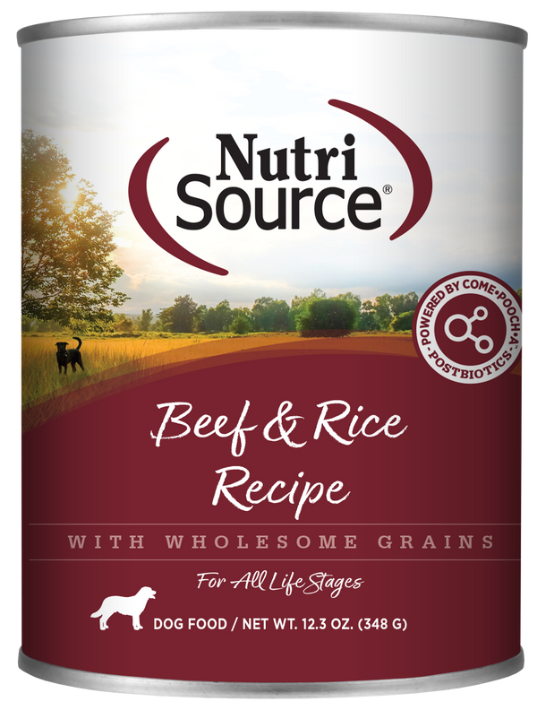 Nutrisource Adult Beef and Rice Canned Dog Food