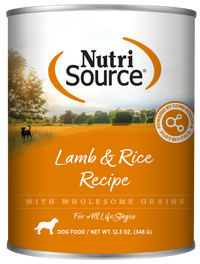 Nutrisource Lamb and Rice Canned Dog Food