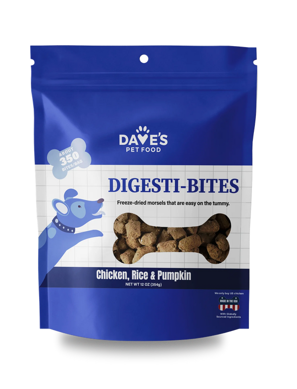 Dave's Pet Food Digesti-Bites Chicken, Rice & Pumpkin Dog Treats