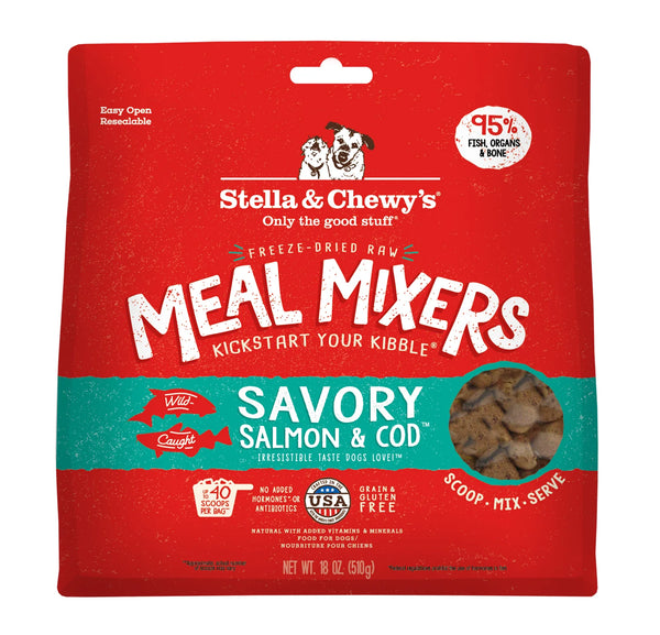 Stella & Chewy's Freeze-Dried Savory Salmon & Cod Meal Mixer for Dogs