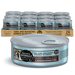 Dave's Pet Food Naturally Healthy Grain Free Tuna and Mackeral Dinner in Gravy Canned Cat Food
