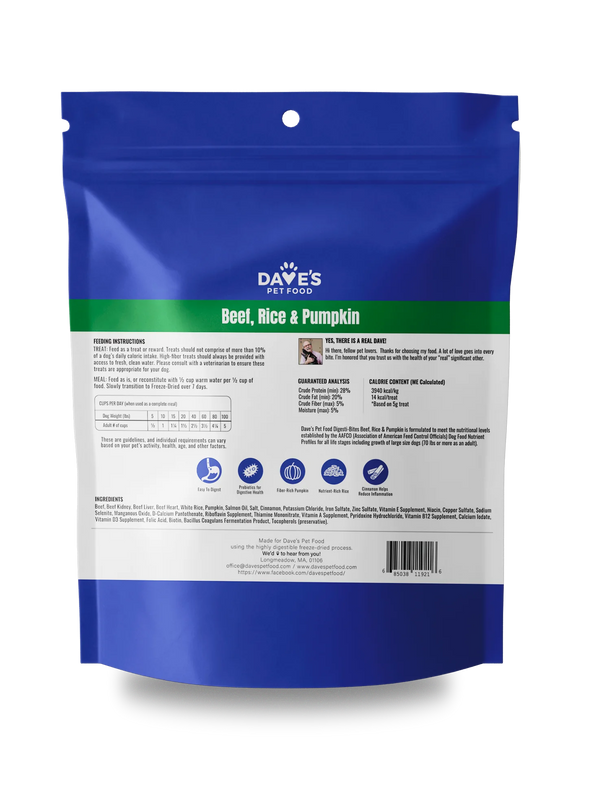 Dave's Pet Food Beef Digesti-Bites