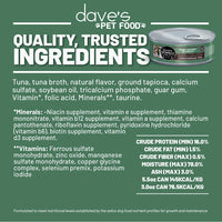 Dave's Pet Food Naturally Healthy Grain Free Tuna Entree in Gravy Canned Cat Food
