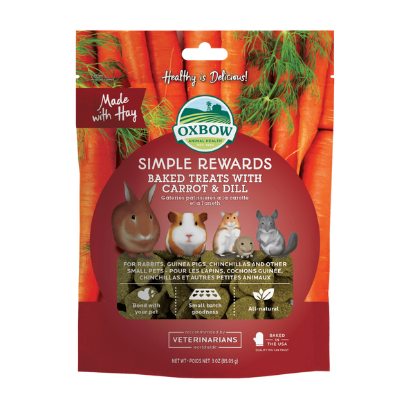 Oxbow Simple Rewards Baked Treats - Carrot & Dill