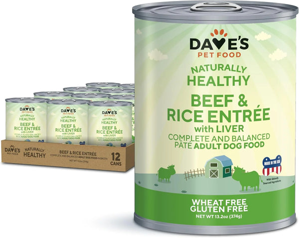 Dave's Pet Food Naturally Healthy Beef and Rice Canned Dog Food