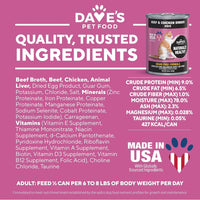 Dave's Pet Food Naturally Healthy Grain Free Beef and Chicken Canned Cat Food