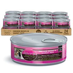 Dave's Pet Food Chicken Recipe in Saucey Pate Canned Cat Food