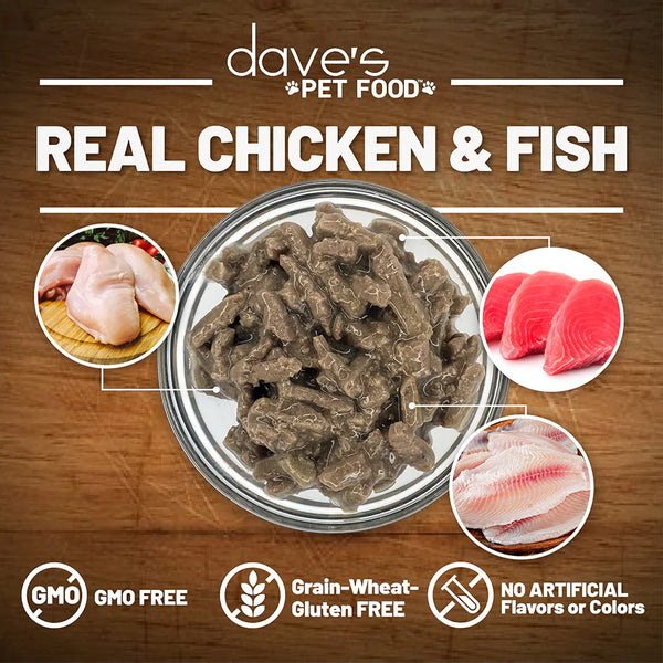 Dave’s Naturally Healthy Grain Free Cat Food Shredded Fisherman