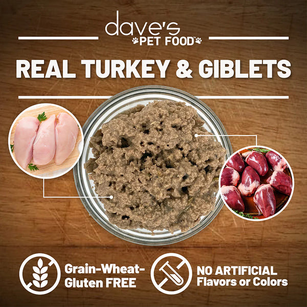 Dave's Pet Food Naturally Healthy Grain Free Turkey and Giblets Canned Cat Food