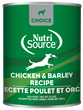 Nutrisource Choice Chicken and Rice Canned Puppy Food