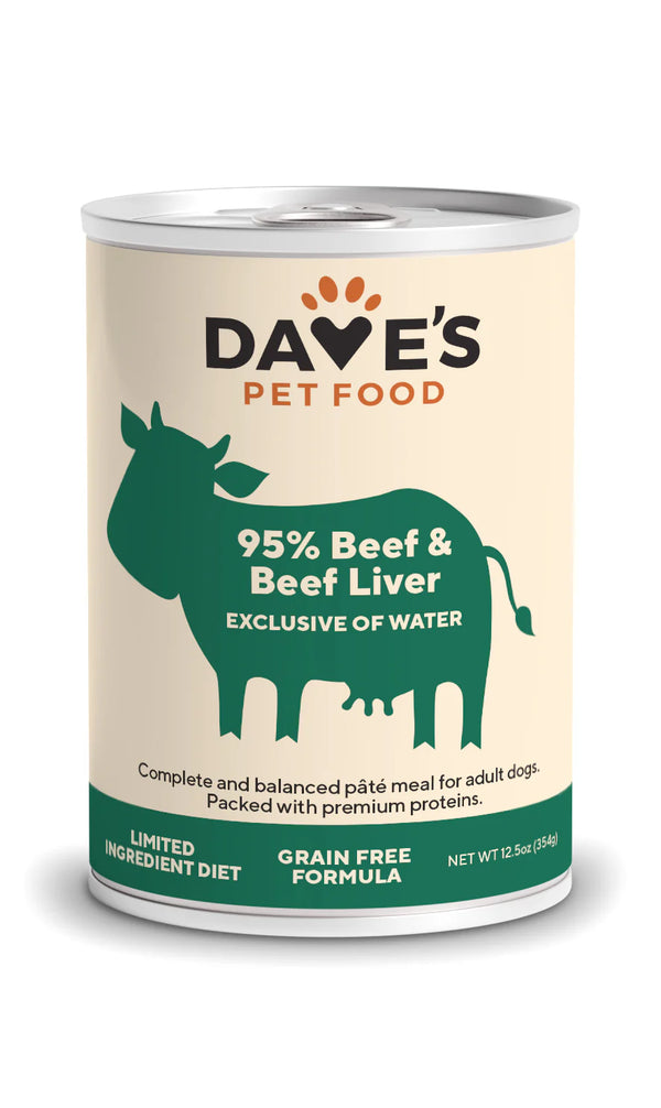 Dave's Pet Food 95% Premium Beef Canned Dog Food