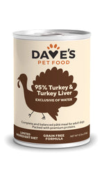 Dave’s 95% Premium Meats™ Turkey & Turkey Liver Canned Dog Food