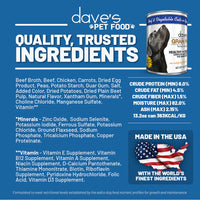 Dave’s Grain Free Beef & Vegetable Cuts in Gravy Canned Dog Food
