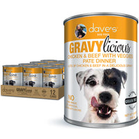 Dave's Pet Food Gravylicious Chicken & Beef with Veggies Pate Dinner for Dogs