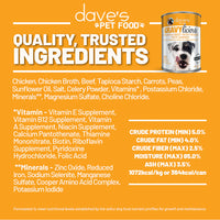 Dave's Pet Food Gravylicious Chicken & Beef with Veggies Pate Dinner for Dogs