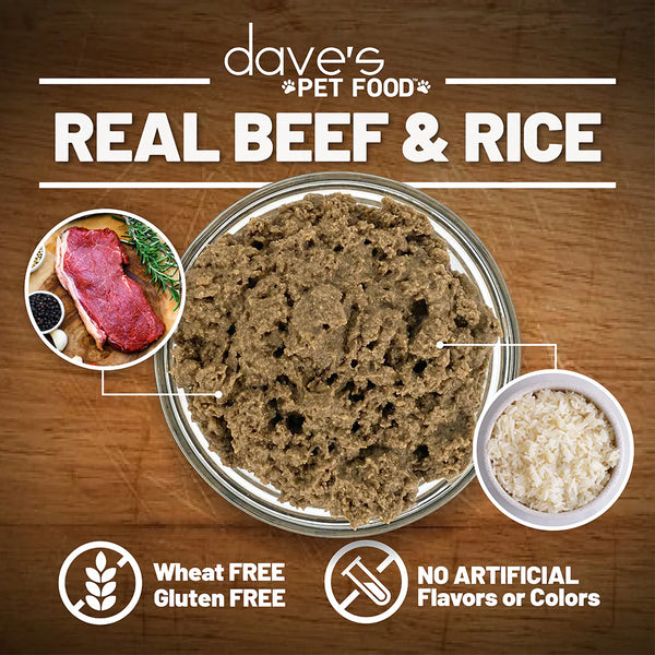 Dave's Pet Food Naturally Healthy Beef and Rice Canned Dog Food