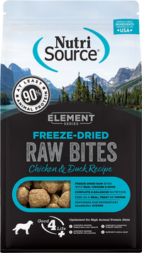 Nutrisource Element Series Freeze Dried Raw Chicken and Duck Recipe Dry Dog Food