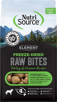 Nutrisource Element Series Freeze Dried Raw Turkey and Venison Recipe Dry Dog Food