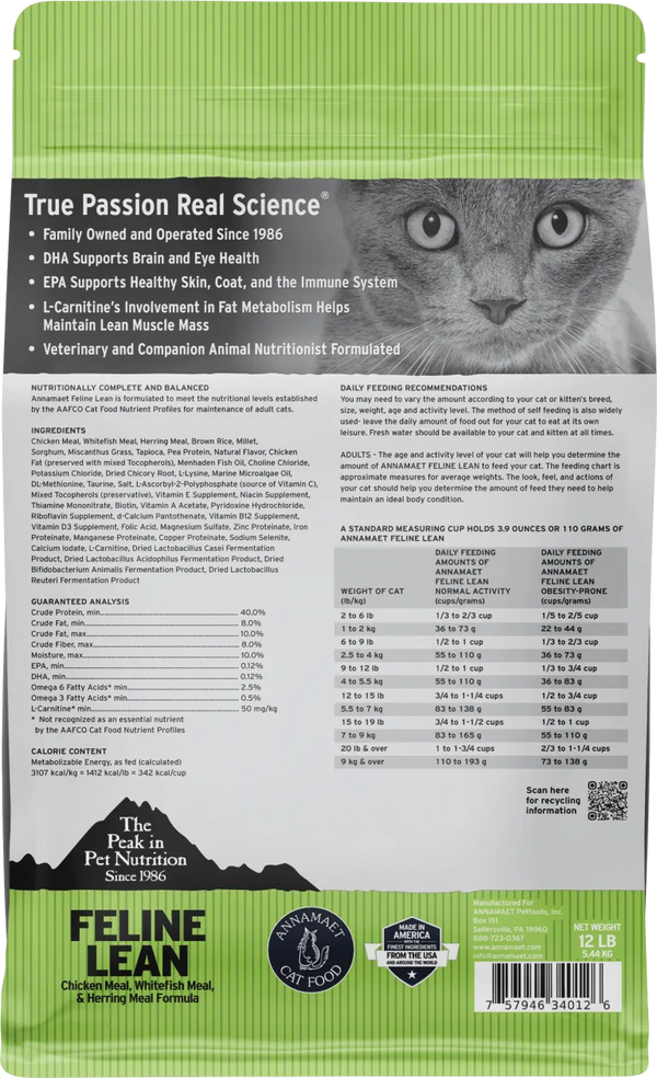 Annamaet Petfoods Feline Lean Dry Cat Food