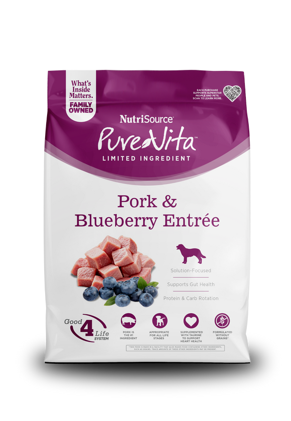 PureVita Grain Free Pork & Blueberry Dog Food
