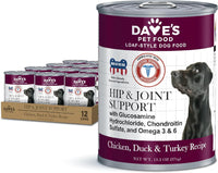 Dave's Restricted Hip & Joint Support, Chicken, Duck, & Turkey Recipe Canned Dog Food