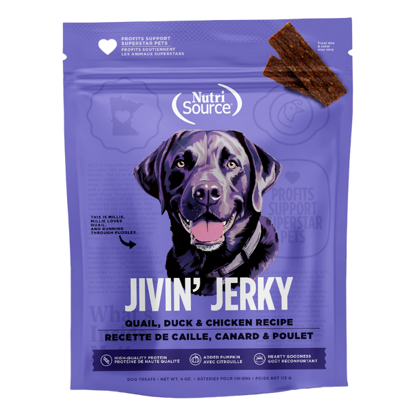 Nutrisource Quail, Duck, And Chicken Jivin' Jerky