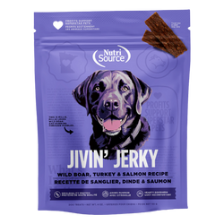Nutrisource Wild Boar, Turkey, and Salmon Jivin Jerky for Dogs