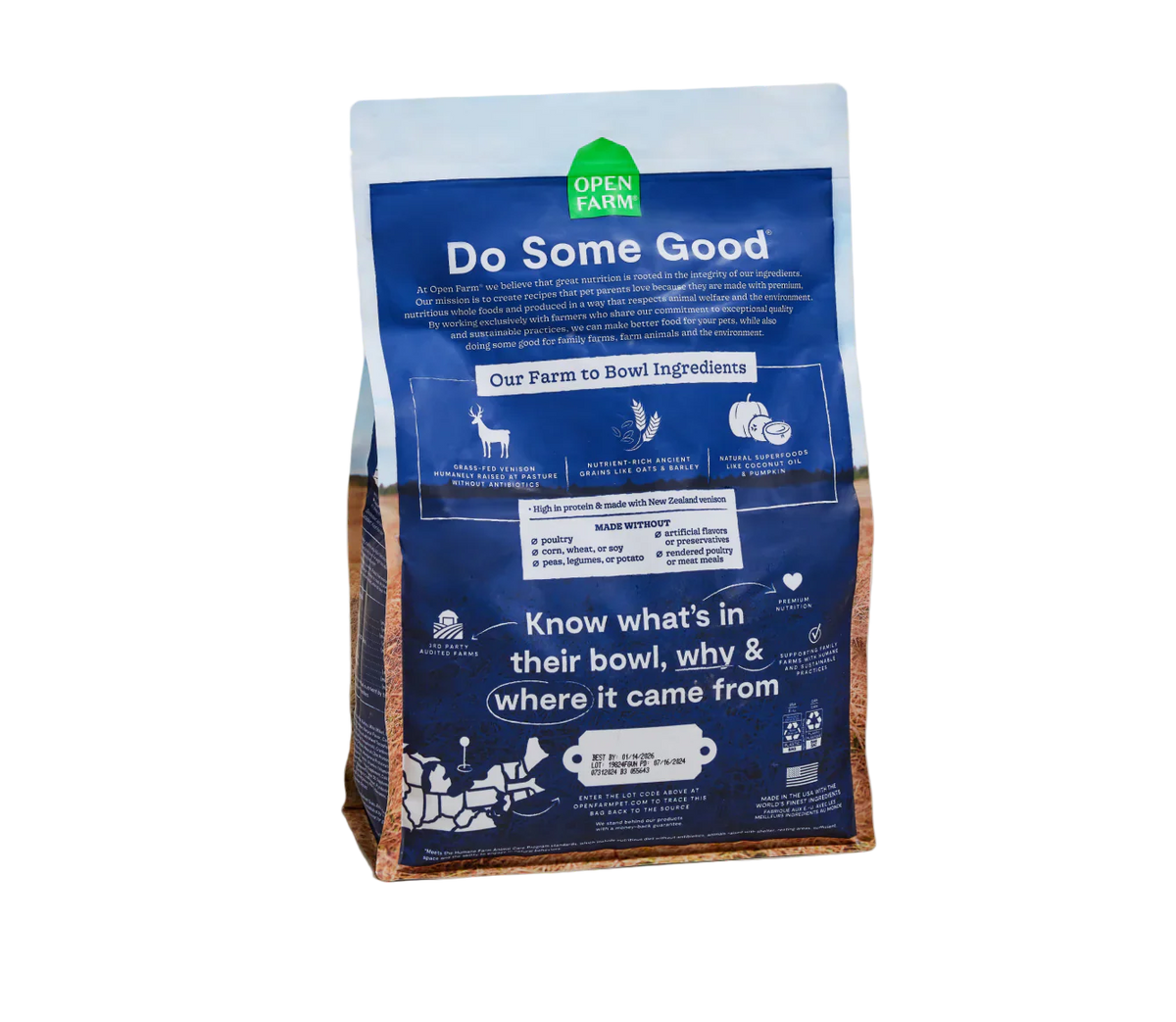 Open Farm New Zealand Venison Ancient Grains Kibble – PetFoodStation