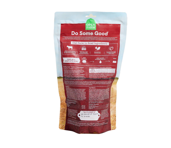 Open Farm Freeze Dried Raw - Grass Fed Beef Patties for Dogs