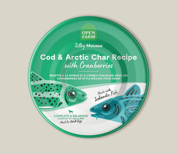 Open Farm Cod & Salmon Char Recipe With Cranberries Dog Wet Icelandic Food
