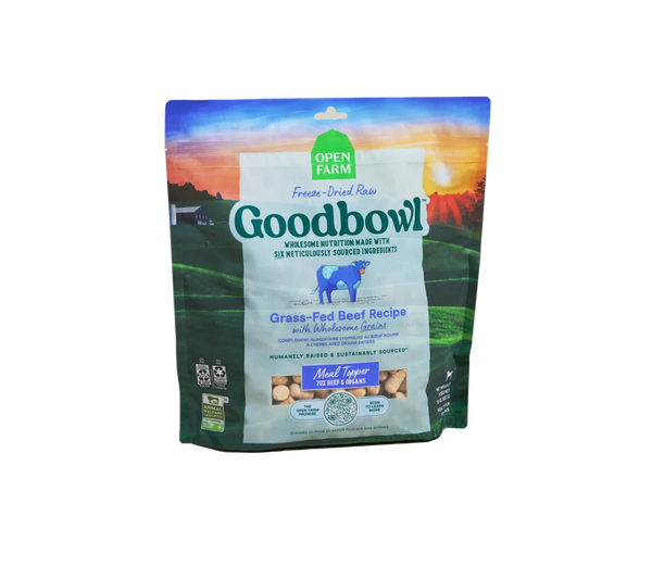 Goodbowl Open Farm Freeze Dried Raw Morsels – Grass-Fed Beef & Wholesome Grains Recipe for Dogs