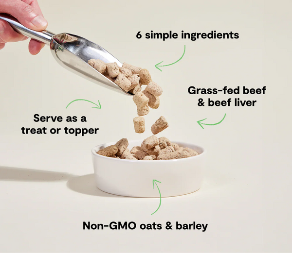 Goodbowl Open Farm Freeze Dried Raw Morsels – Grass-Fed Beef & Wholesome Grains Recipe for Dogs