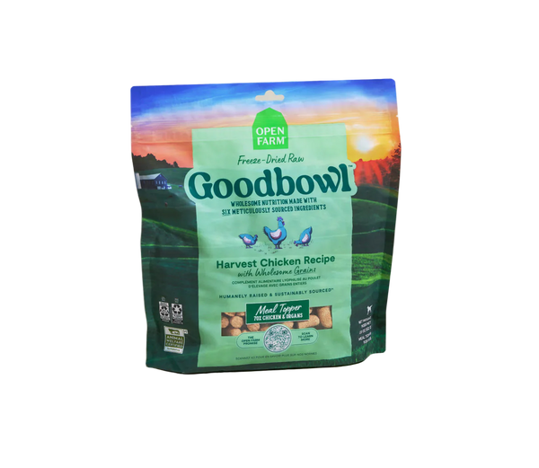 Open Farm Goodbowl Freeze Dried Raw Morsels – Harvest Chicken & Wholesome Grains Recipe for Dogs