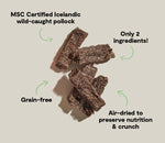 Open Farm Air Dried Pollock and Blueberry Dog Crunchy Treat Bars