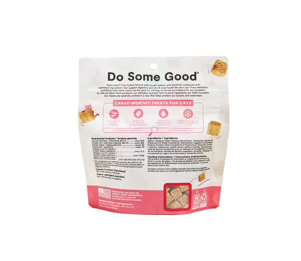 Open Farm Freeze-Dried Raw Kitty Cubes Salmon and Mackerel Cat Treats