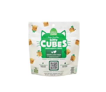 Open Farm Freeze-Dried Raw Kitty Cubes Chicken and Turkey Cat Treats