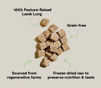 Open Farm Lamb Lung Regeneratively Sourced Treat Cubes For Dogs