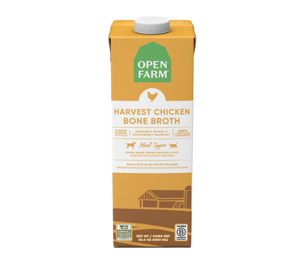 Open Farm Harvest Chicken Bone Broth Topper for Dogs and Cats