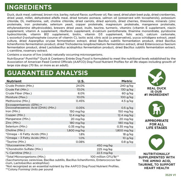 PureVita Duck & Cranberry Dog Food