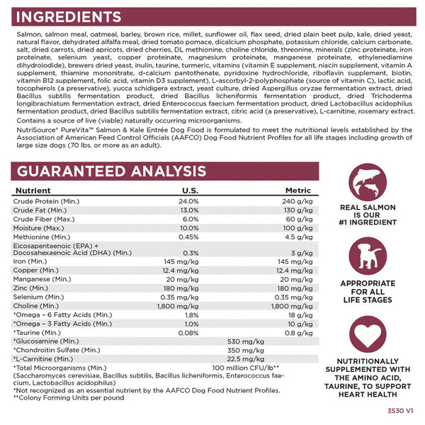 PureVita Salmon & Kale Dog Food