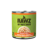 RAWZ Shredded in Broth  Chicken Breast, Pumpkin & New Zealand Green Mussel Recipe Canned Dog Food