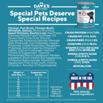 Daves Pet Food Chicken & Sweet Potato, Skin, Coat, & Immunity Support Canned Dog Food