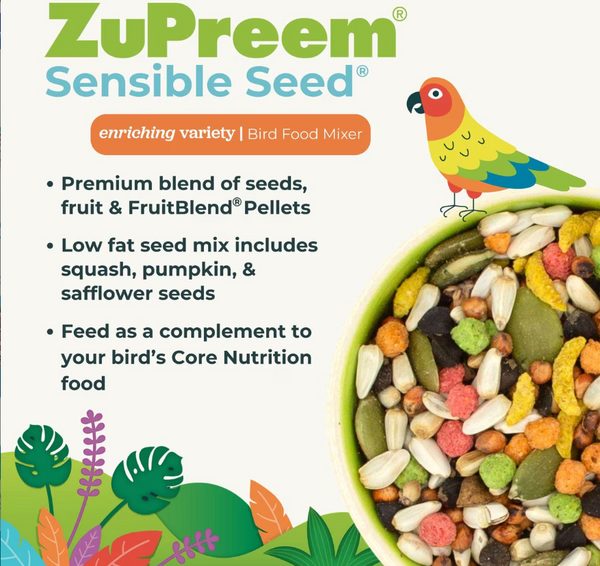 ZuPreem Sensible Seed for Parrots & Conures (Medium to Large Birds)